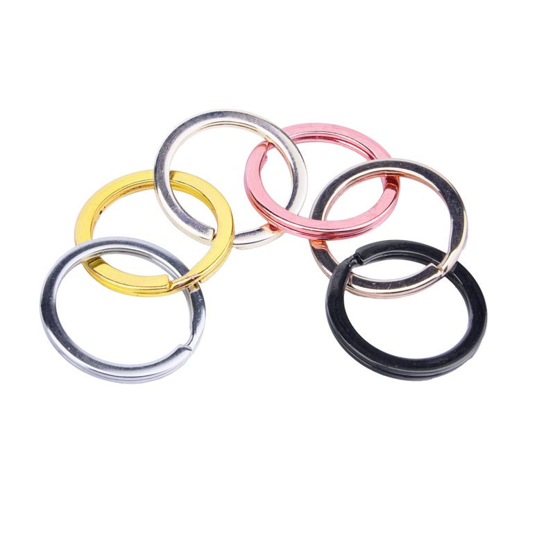 Sunmns 1.2 Inch Flat Key Chain Ring Colorful Metal Split Keychain Rings for Car Home Keys Organization, Arts Crafts, 36 Pieces - Image 5